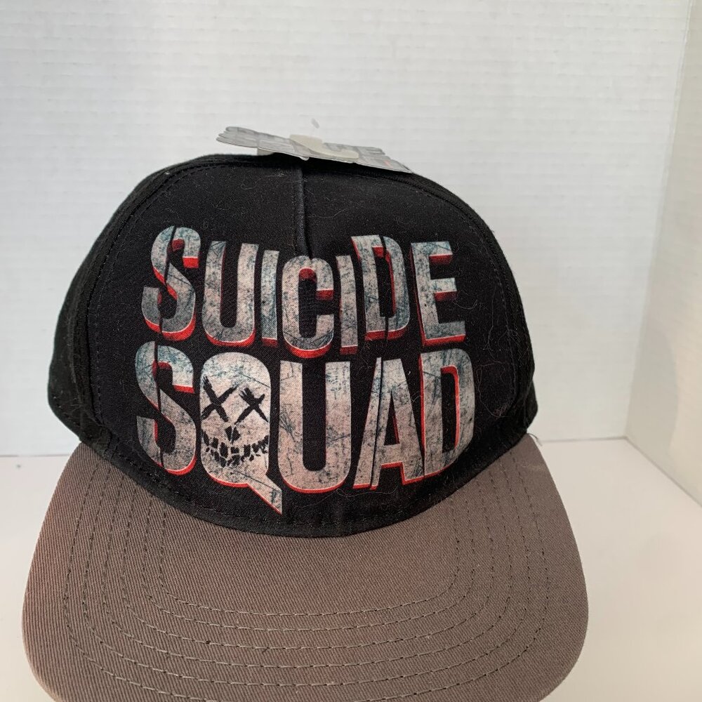 NWT DC Comics Suicide Squad " In Squad We Trust" Black / Charcoal Cap